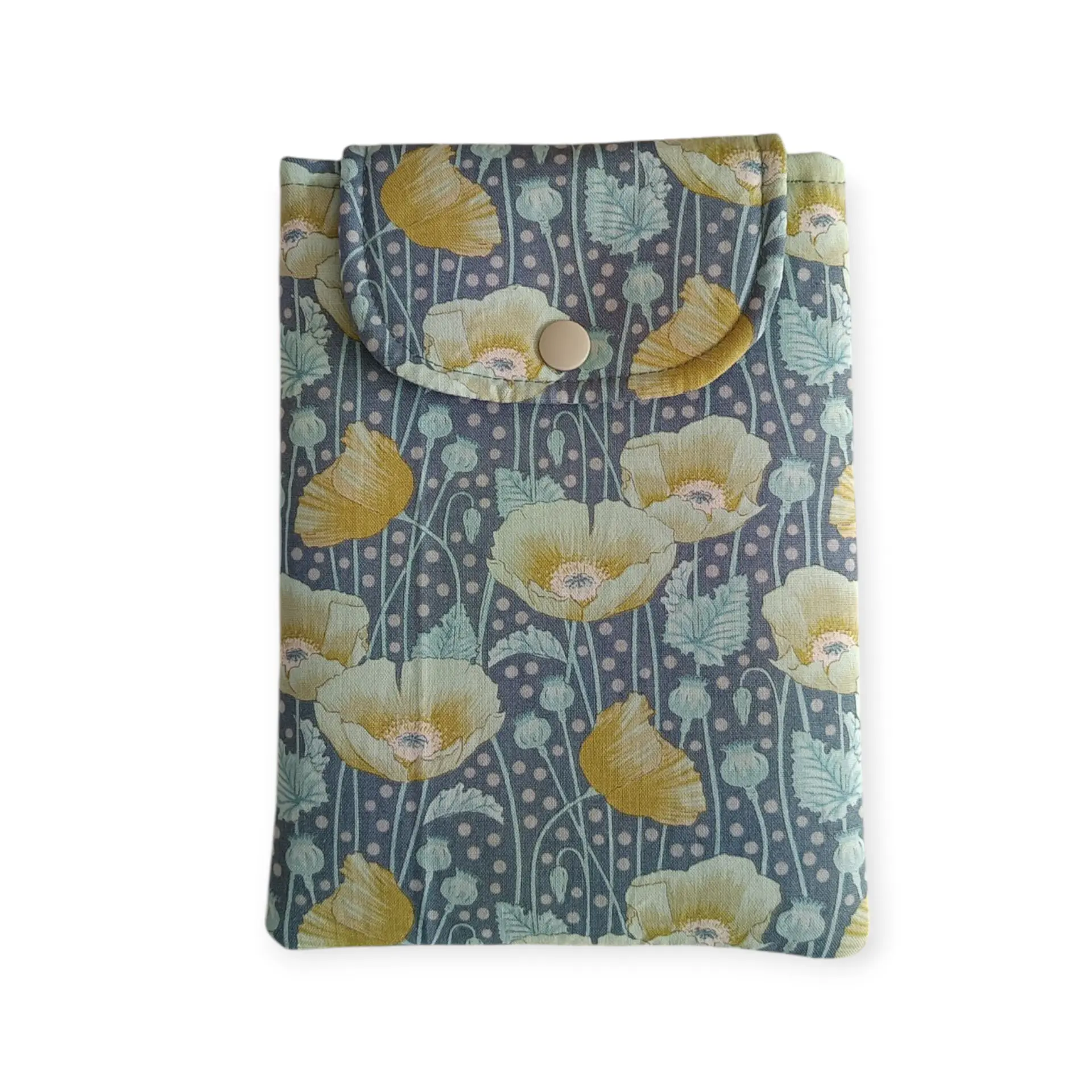 Funda paea e-book de tela acolchada con diseño de flores