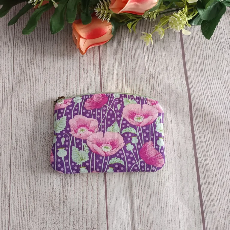 Monedero de tela para mujer – Modelo básico — Flores tilda